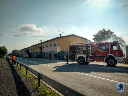 Vaja: Požar v tovarni Intec MKD, Križe, 15. 9. 2018