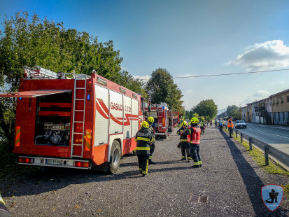 Vaja: Požar v tovarni Intec MKD, Križe, 15. 9. 2018