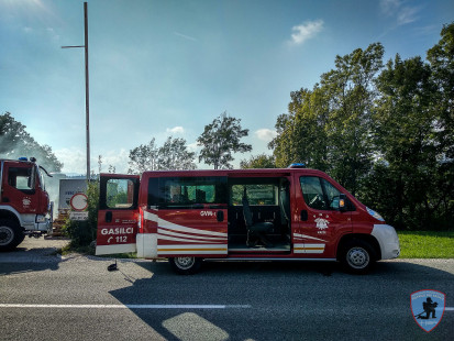 Vaja: Požar v tovarni Intec MKD, Križe, 15. 9. 2018