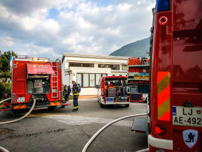 Vaja: Požar v OŠ Križe, 29. 9. 2018