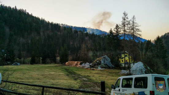 Požar gospodarskega poslopja v Podljubelju, 29. 3. 2017