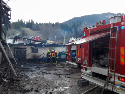 Požar gospodarskega poslopja v Podljubelju, 29. 3. 2017