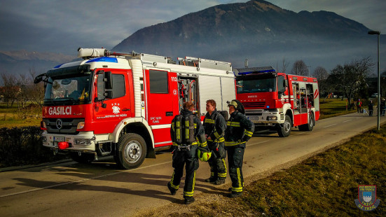Dimniški požar, Cesta na Hudo, Kovor, 25. 12. 2016