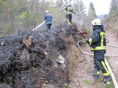Požar v naravi, Podljubelj, 12. 4. 2011