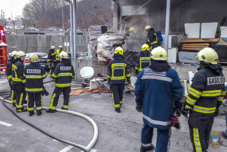 Požar v skladiščnih prostorih, 23. 1. 2017
