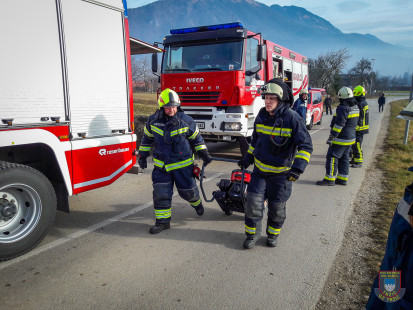 Dimniški požar, Cesta na Hudo, Kovor, 25. 12. 2016