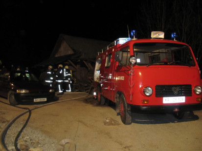 Požar v stanovanjski hiši, Sebenje, 21. 1. 2012
