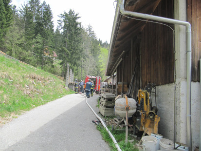 Požar na seniku, Potarje, 30. 4. 2015
