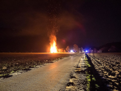 Požar lesene lope v Sebenjah, 20. 3. 2016