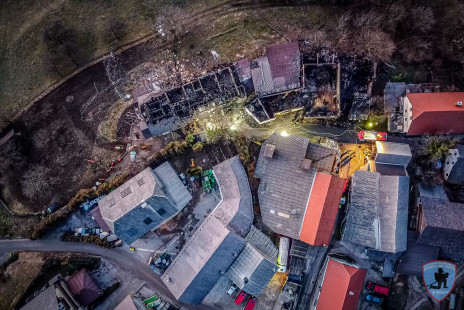 Požar gospodarskega poslopja in hiše, Hudo, 29. 1. 2020