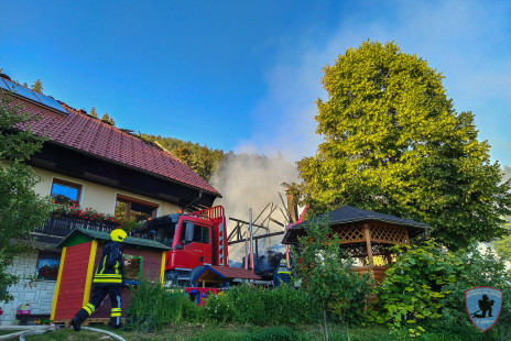 Požar gospodarskega poslopja, Potarje, 5. 7. 2020