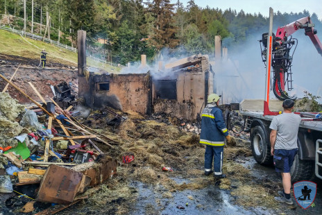 Požar gospodarskega poslopja, Potarje, 5. 7. 2020
