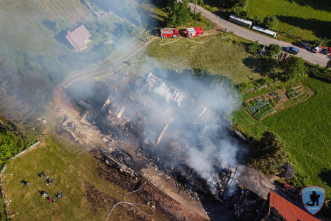 Požar gospodarskega poslopja, Potarje, 5. 7. 2020