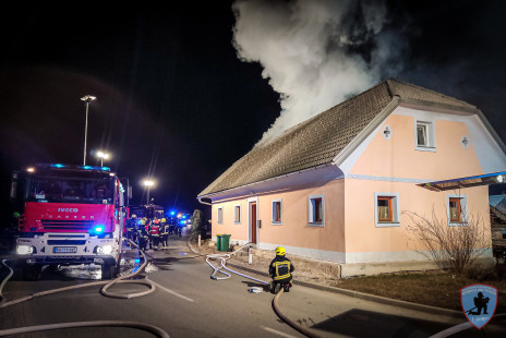 Požar stanovanjske hiše, Loka pri Tržiču, 24. 2. 2022
