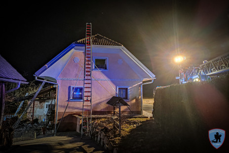 Požar stanovanjske hiše, Loka pri Tržiču, 24. 2. 2022