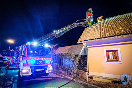 Požar stanovanjske hiše, Loka pri Tržiču, 24. 2. 2022