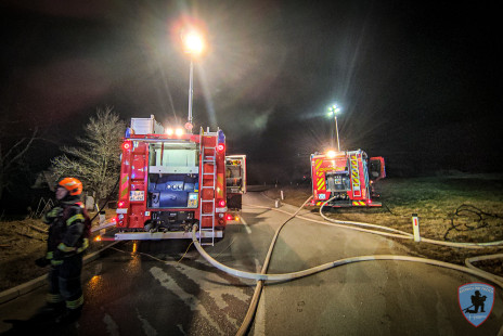 Požar stanovanjske hiše, Loka pri Tržiču, 24. 2. 2022