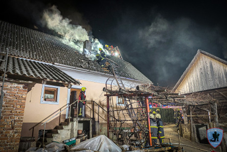Požar stanovanjske hiše, Loka pri Tržiču, 24. 2. 2022