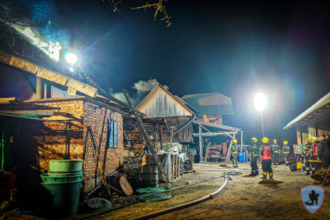 Požar stanovanjske hiše, Loka pri Tržiču, 24. 2. 2022