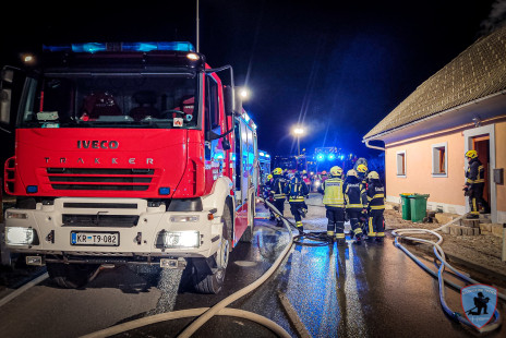 Požar stanovanjske hiše, Loka pri Tržiču, 24. 2. 2022