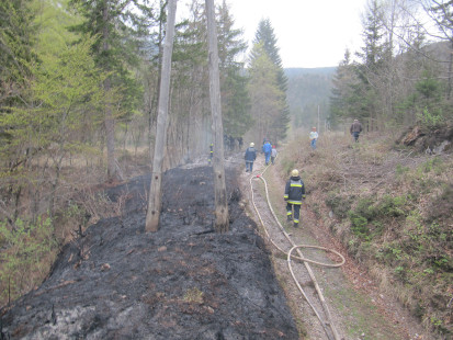 Požar v naravi, Podljubelj, 12. 4. 2011