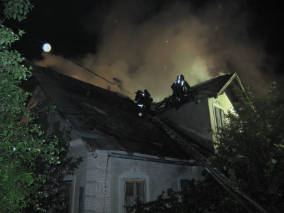 Požar hiše, Sebenje, 20. 5. 2015