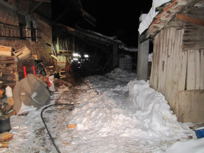 Požar rastlinjaka, Zvirče, 7. 2. 2015